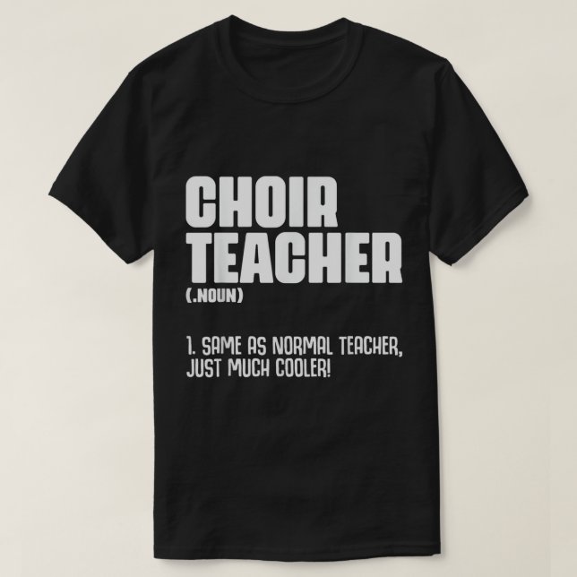 Camiseta Coral Teacher Definition Funny Banda Diretor Singe (Frente do Design)