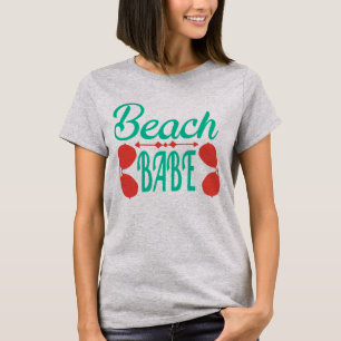 Camiseta Coral Teal Beach Babe Sunglass