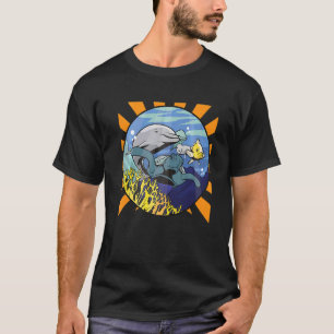 Camiseta Coral Turtle Dolphin Jellyfish Sea Animal