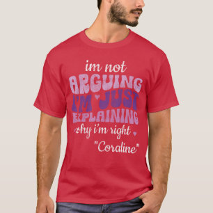 Camiseta Coraline Primeiro Nome Menina Groovy 70s 80s Perso