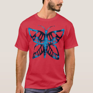 Camiseta Corante Colorido de Trabalho de arte de Borboleta