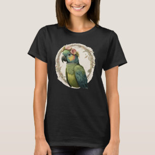 Camiseta Corante d'água Papagaio-da-arara Coroa-da-aranha P
