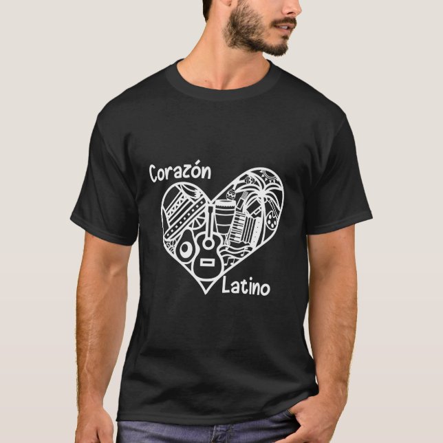 Camiseta Corazã ³ N Latino (Frente)
