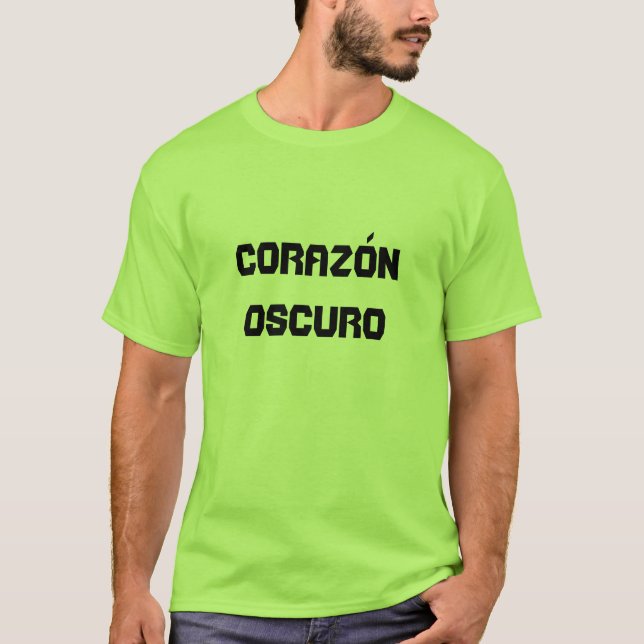 Camiseta corazón oscuro - coração negro em espanhol (Frente)