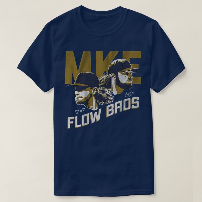 Camiseta Corbin Burnes e Josh Hader flow bros (Frente do Design)