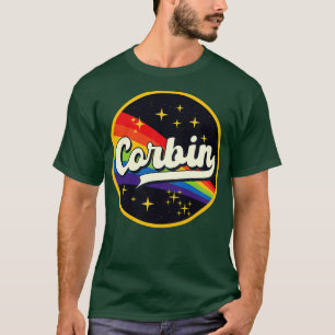 Camiseta Corbin Rainbow No Estilo De Vintagem Espacial