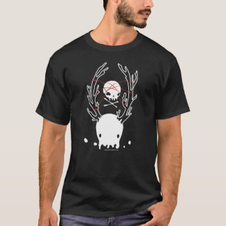 Camiseta Corda assustador do crânio das medusa dos cervos