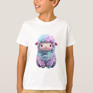 Camiseta Corda de Arco-íris Pastel de Cordeiro Infantil