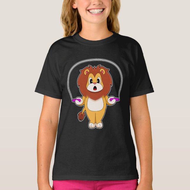 Camiseta Corda de Corda Lion Jumping (Frente)