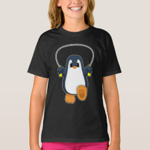 Camiseta Corda de Pinguim pulando corda de Pinguim