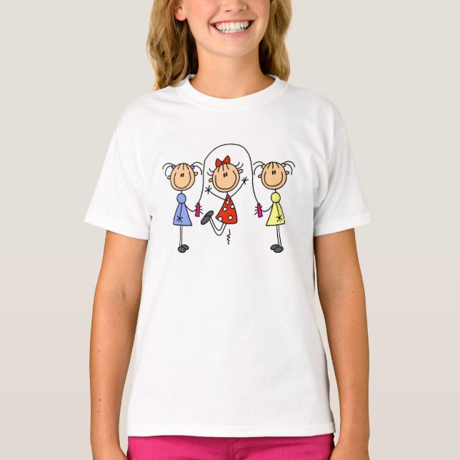 Camiseta Corda de salto das meninas da vara (Frente)