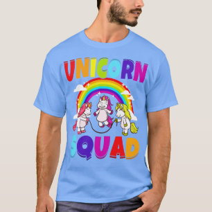 Camiseta Corda de Verão de Salto em Esquadrão Unicórnio