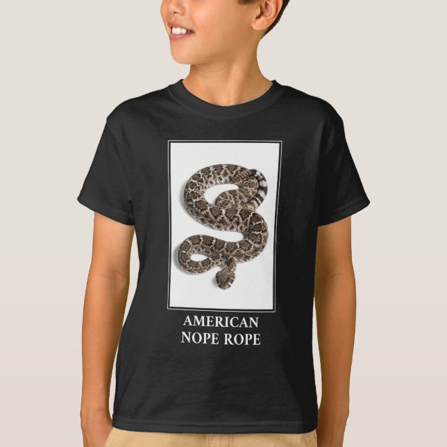 Camiseta Corda Nope Americana - Perigo para Cobra de Cascav (Frente)