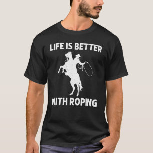 Camiseta Corda Para Homens, Equipe De Cavaleiros Roper Rope