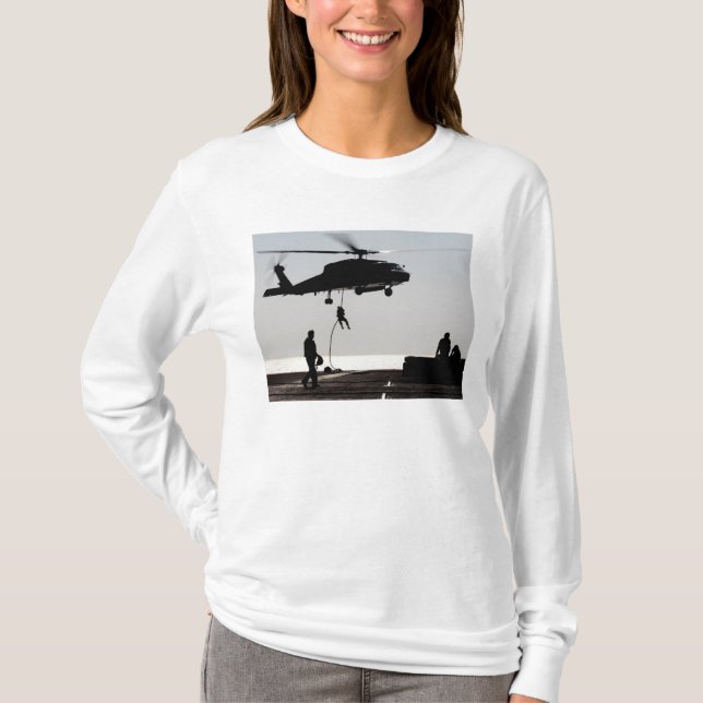 Camiseta Corda rápida do pessoal de uma SH-60F (Frente)
