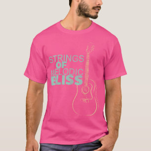 Camiseta Cordas De Arte Melódica Da Linha De Bliss Do Guito