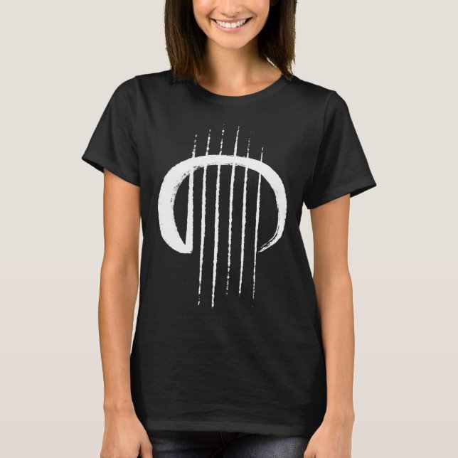 Camiseta Cordas de Violão Enso Japão Círculo Zen Caligrafia (Frente)