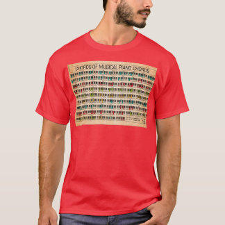 Camiseta Cordas musicais de cordas de piano