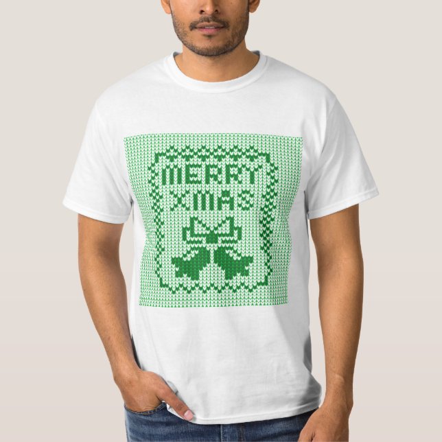 Camiseta Cordéis feios de camisolas e Feliz Natal w (Frente)