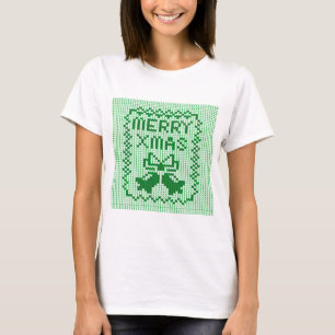Camiseta Cordéis feios de camisolas e Feliz Natal w