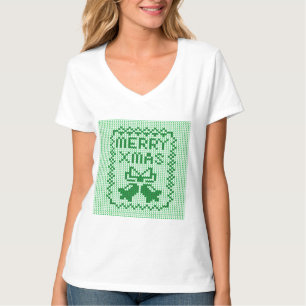 Camiseta Cordéis feios de camisolas e Feliz Natal w