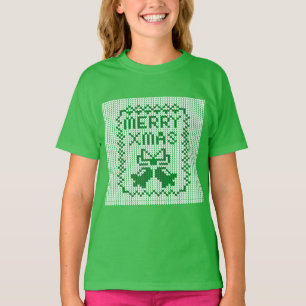 Camiseta Cordéis feios de camisolas e Feliz Natal w