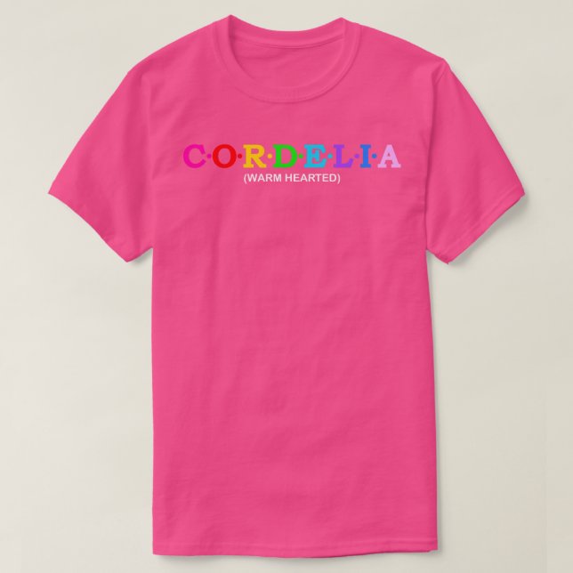 Camiseta Cordelia de coração quente (Frente do Design)