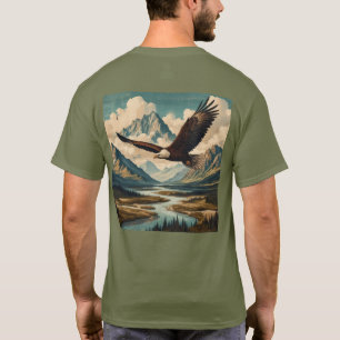 Camiseta Cordilheira de águia careca à porta fechada