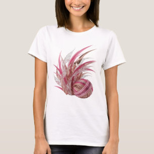 Camiseta Cordões Rosa Chique e Dourado Prata Fancy Design O