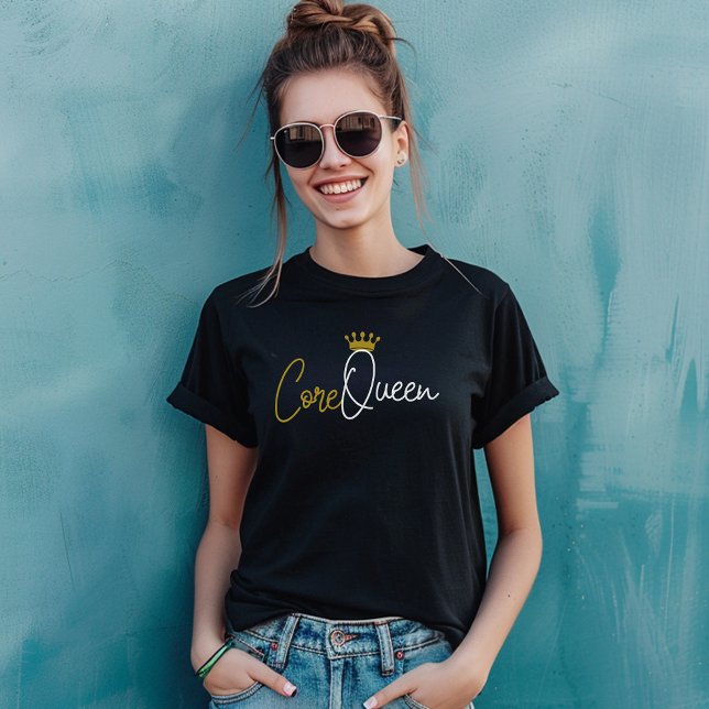 Camiseta Core Queen Pilates - Cotação Workout (Core Queen Quote Pilates Tee)