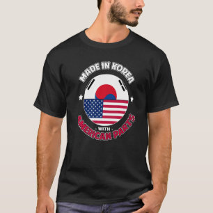 Camiseta Coreano Americano Ancestralidade Coreia do Sul EUA