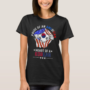 Camiseta Coreano Americano Orgulho América Estrangeiro Core
