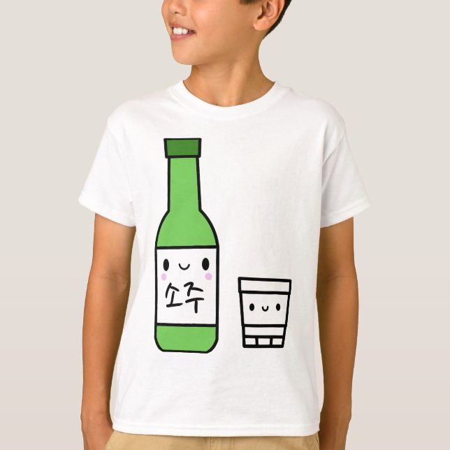 Camiseta Coreano I Love Soju Kawaii Aestético (Frente)