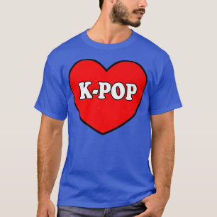 Camiseta Coreano, pop, Mão de Coração Dedo, Eu Te Amo Kpo