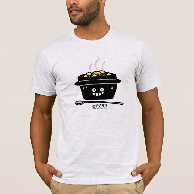 Camiseta Coreano Spicy soft Tofu Stew sopa Sundubu jigae (Frente)