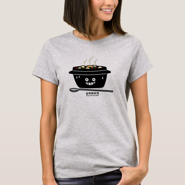 Camiseta Coreano Spicy soft Tofu Stew sopa Sundubu jigae (Frente)