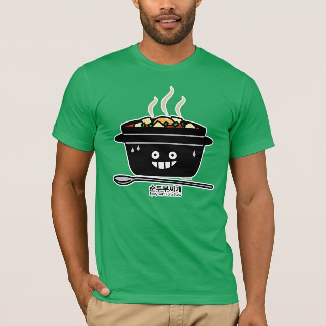 Camiseta Coreano Spicy soft Tofu Stew sopa Sundubu jigae (Frente)
