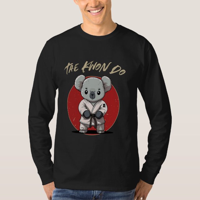 Camiseta Coreano Taekwondo Koala - Engraçado TKD Coreano Ma (Frente)