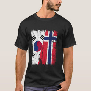 Camiseta Coreia do Sul Noruega Meia Bandeira Sul-Coreana No