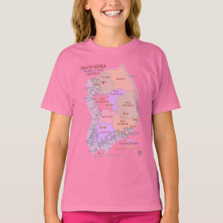 Camiseta Coreia Map Kids T Shirt