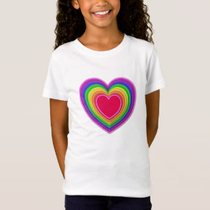Camiseta Cores arco-íris em camadas 3-d