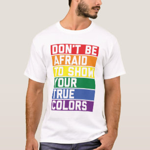 Camiseta Cores arco-íris LGBTQ Ideia do presente mês de