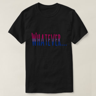 Camiseta Cores bissexuais da bandeira do orgulho "o que