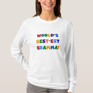 Camiseta Cores brilhantes do Melhor-est Gramma do mundo