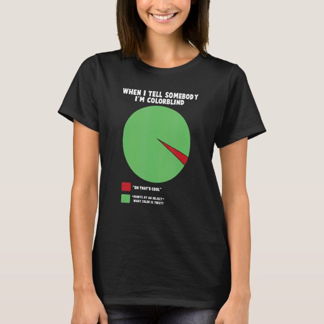 Camiseta Cores Cegos de Cores Aceites, Diversão 7 (Frente)