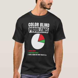 Camiseta Cores Cegos Para Pessoas Cores Vermelhos