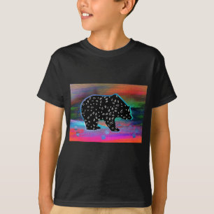 Camiseta Cores Claras do Norte de Espírito Urso Preto