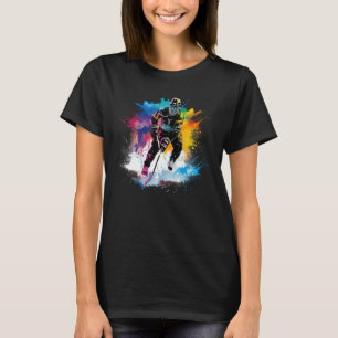 Camiseta Cores coloridas de salto para o custo do jogador d