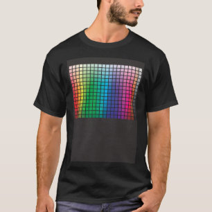 Camiseta cores coloridas do gráfico de cores sombreados