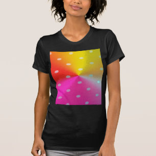 Camiseta Cores coloridas do padrão bolinhas